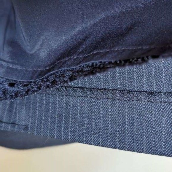 Classic Sheath Dress NEW Sleeveless, Pin-stripe Blue Suiting, Smooth, Lands' End - Picture 11 of 16